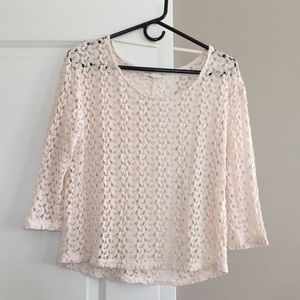 Cream lace top